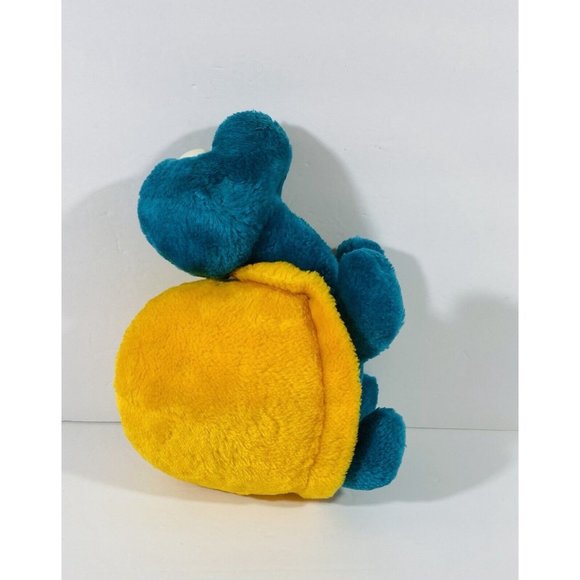 Vintage 24K Animal Crackers Cartoon Turtle Teal Yellow Plush Stuffed Animal 1994 - Picture 15 of 16